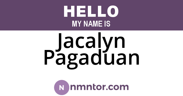 Jacalyn Pagaduan