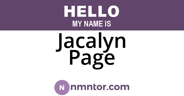 Jacalyn Page