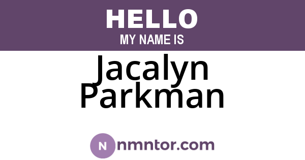 Jacalyn Parkman