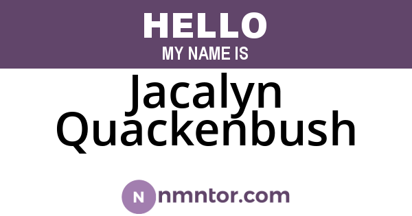 Jacalyn Quackenbush