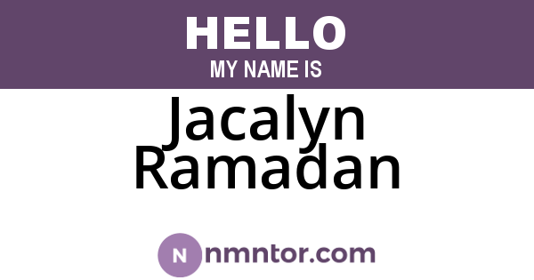 Jacalyn Ramadan