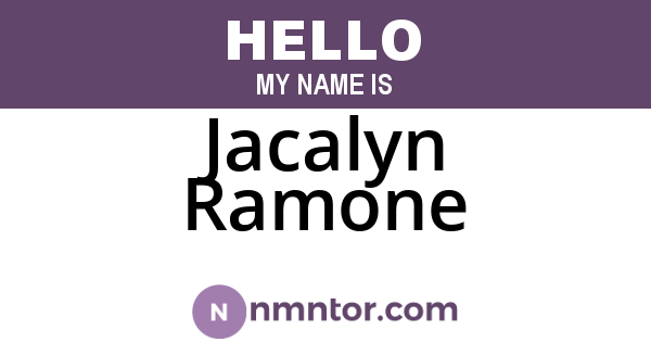 Jacalyn Ramone