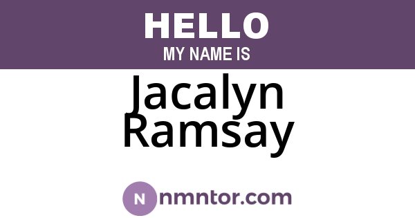 Jacalyn Ramsay
