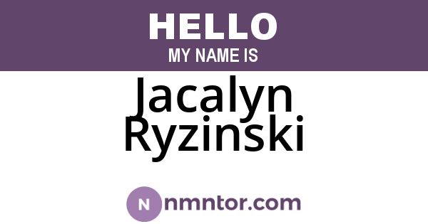 Jacalyn Ryzinski