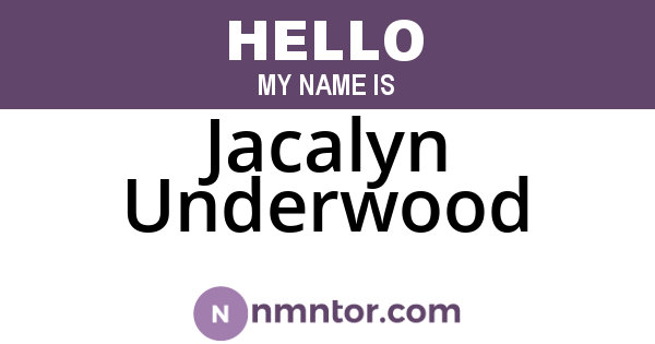 Jacalyn Underwood
