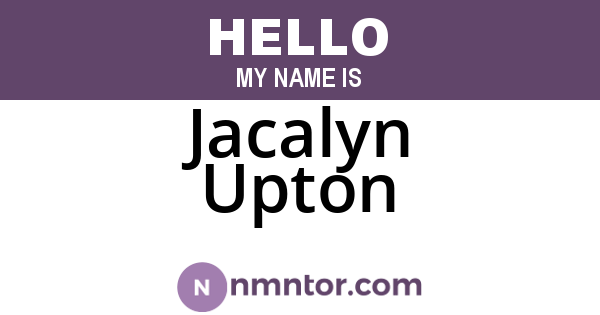 Jacalyn Upton