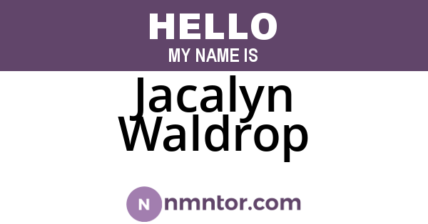 Jacalyn Waldrop