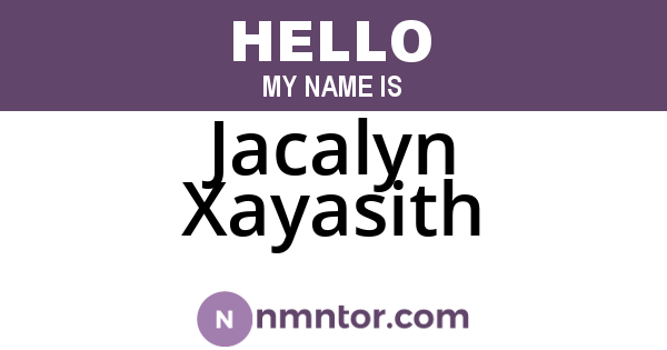 Jacalyn Xayasith
