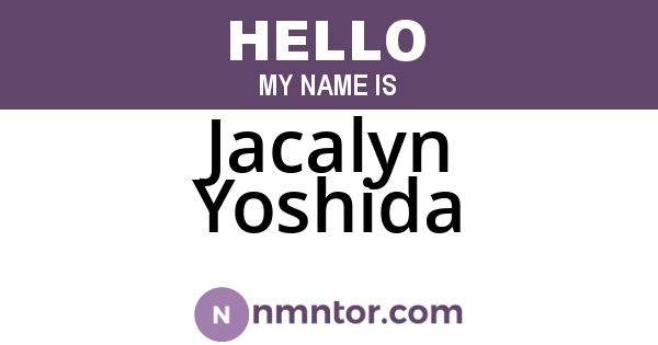 Jacalyn Yoshida