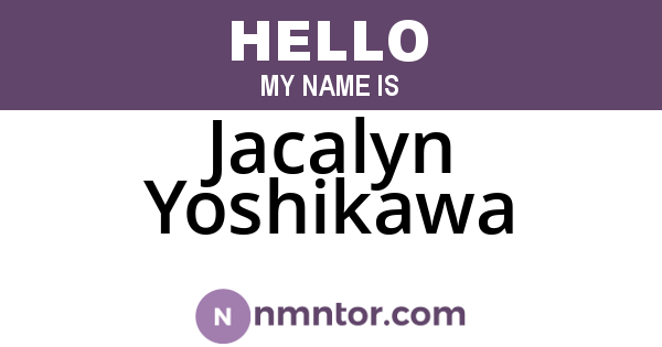 Jacalyn Yoshikawa