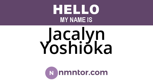 Jacalyn Yoshioka