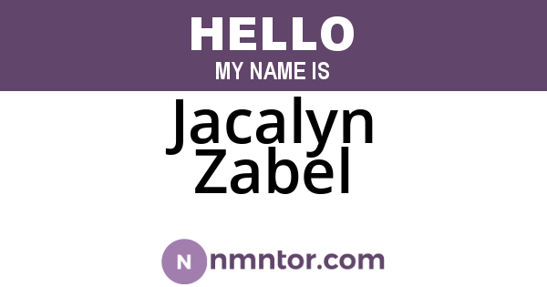 Jacalyn Zabel