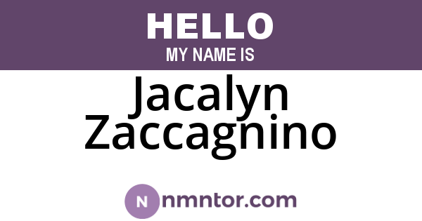 Jacalyn Zaccagnino