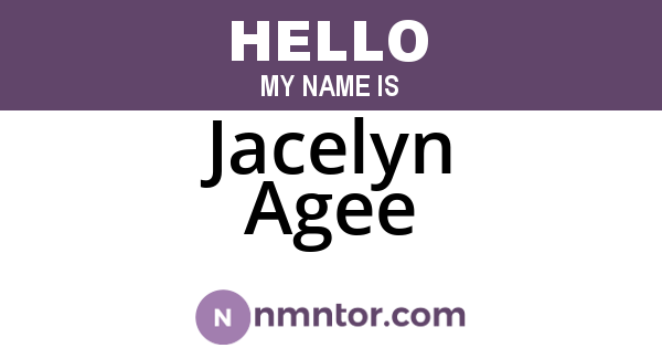 Jacelyn Agee