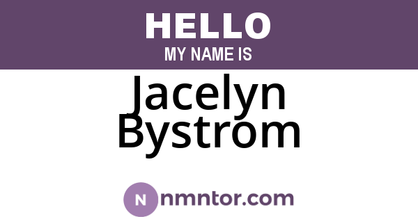 Jacelyn Bystrom