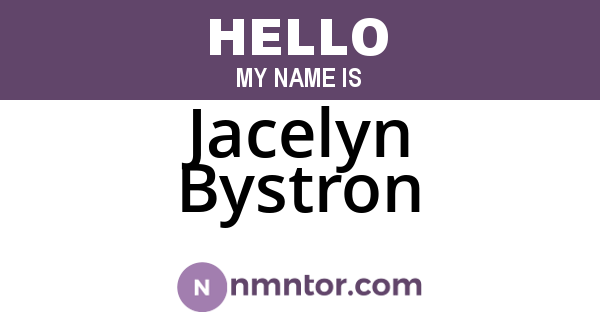 Jacelyn Bystron