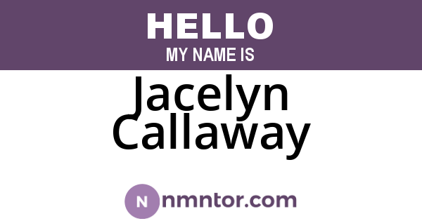 Jacelyn Callaway