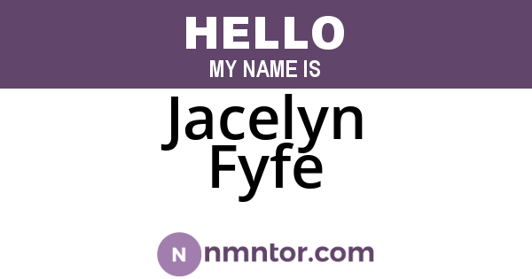 Jacelyn Fyfe