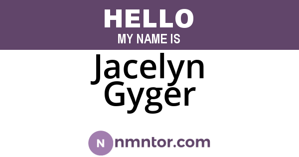 Jacelyn Gyger