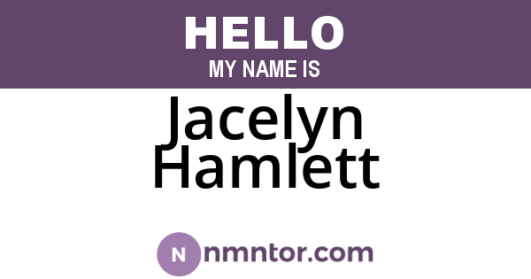 Jacelyn Hamlett