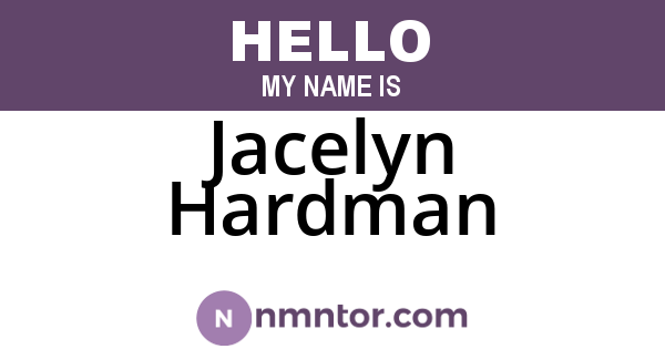 Jacelyn Hardman