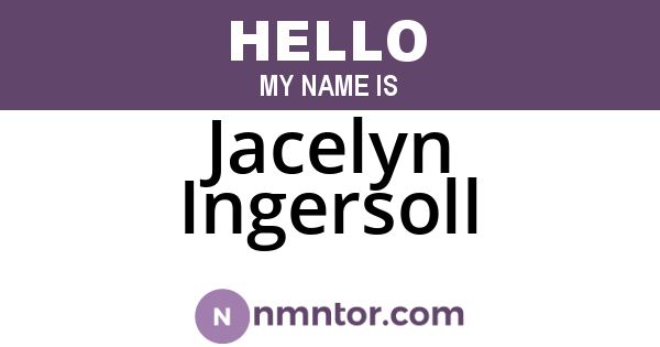 Jacelyn Ingersoll