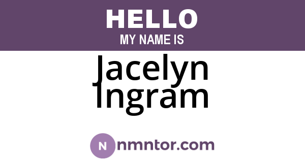 Jacelyn Ingram