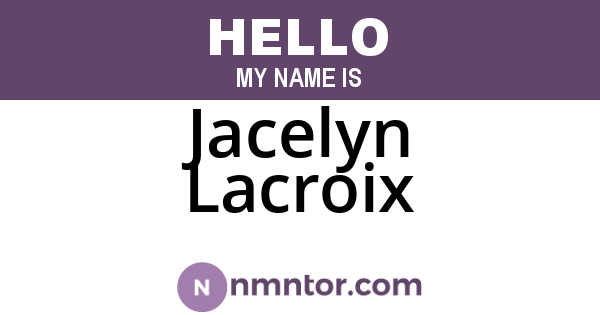 Jacelyn Lacroix