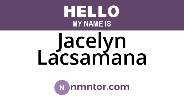 Jacelyn Lacsamana