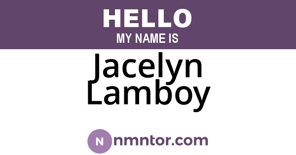 Jacelyn Lamboy