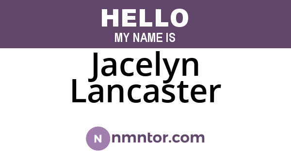 Jacelyn Lancaster
