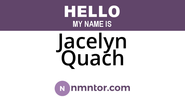 Jacelyn Quach