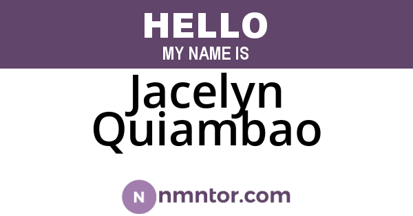Jacelyn Quiambao