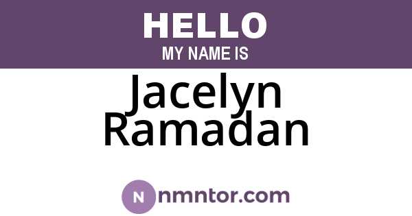Jacelyn Ramadan