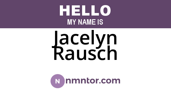 Jacelyn Rausch