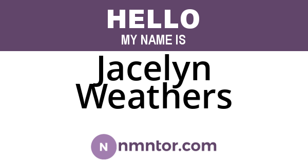 Jacelyn Weathers