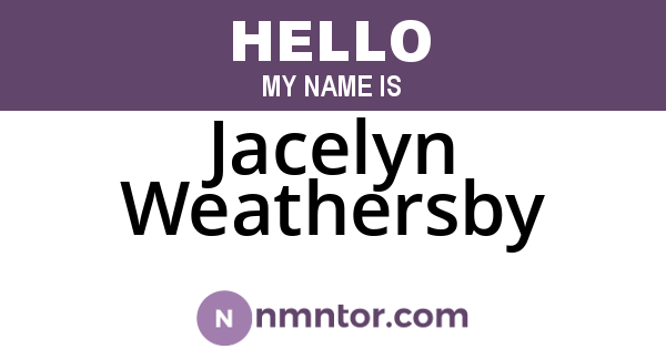 Jacelyn Weathersby