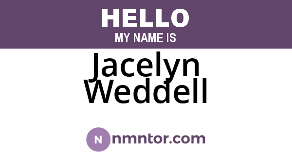 Jacelyn Weddell