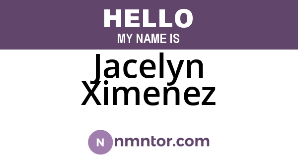 Jacelyn Ximenez