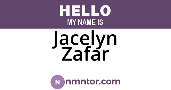 Jacelyn Zafar