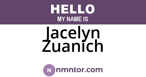 Jacelyn Zuanich