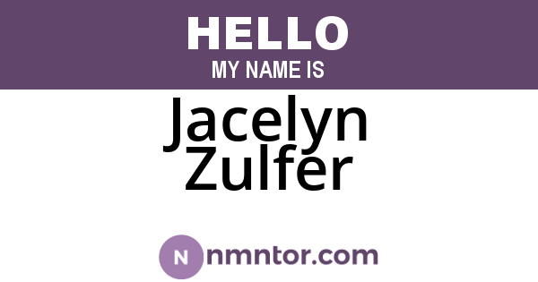 Jacelyn Zulfer