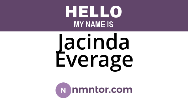 Jacinda Everage