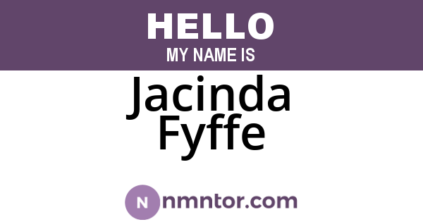 Jacinda Fyffe