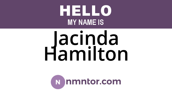 Jacinda Hamilton
