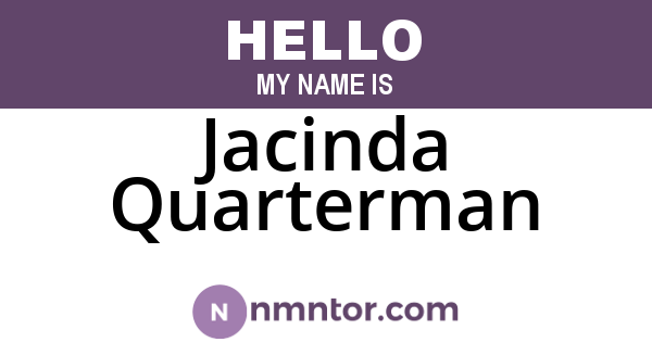 Jacinda Quarterman