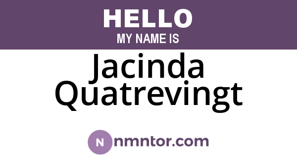 Jacinda Quatrevingt