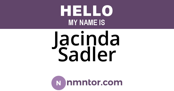 Jacinda Sadler
