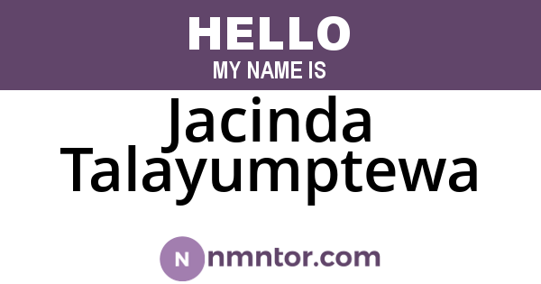 Jacinda Talayumptewa