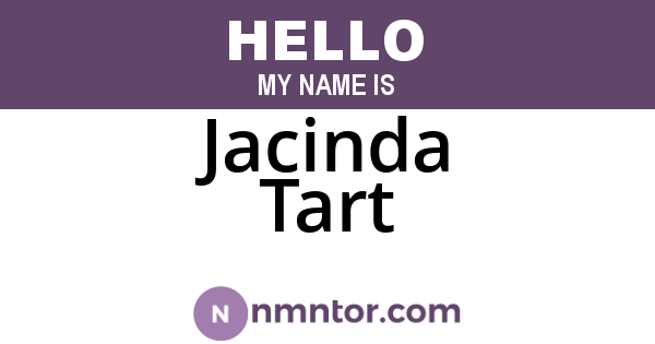 Jacinda Tart